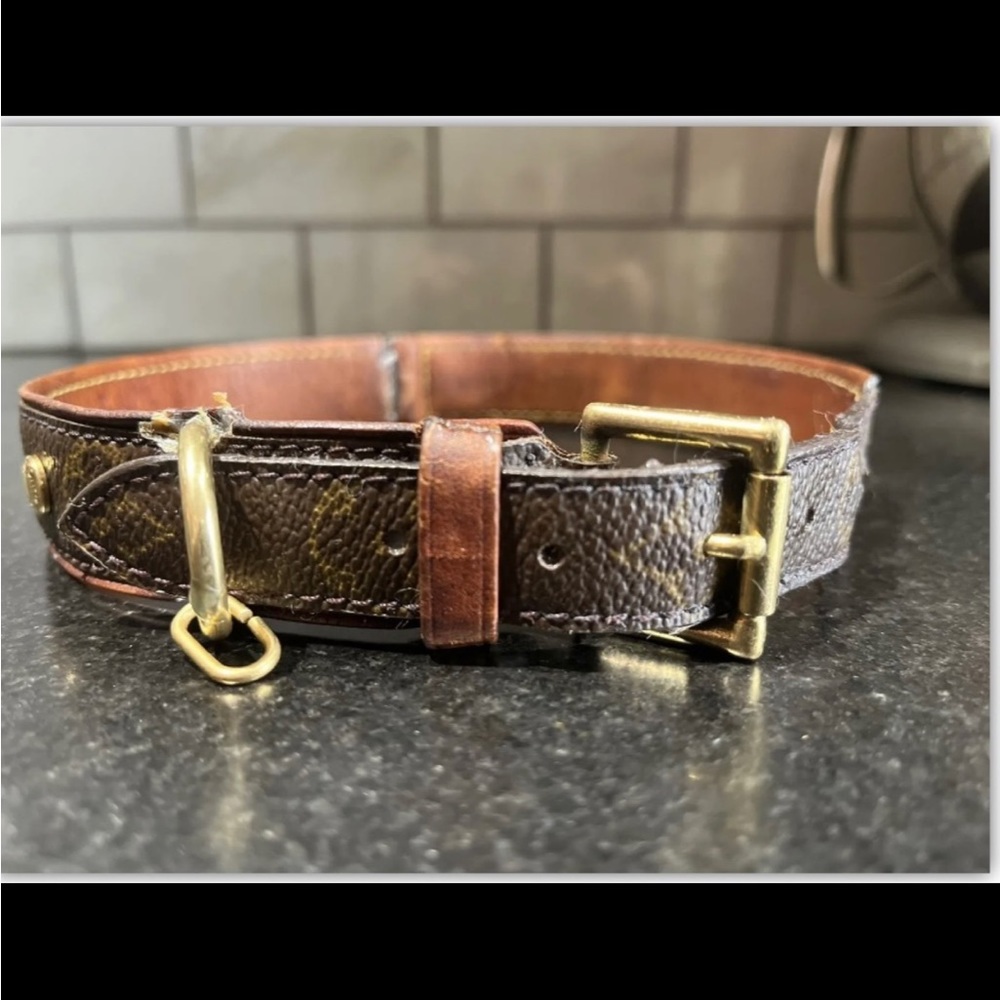 Authentic Louis Vuitton GM Baxter dog collar